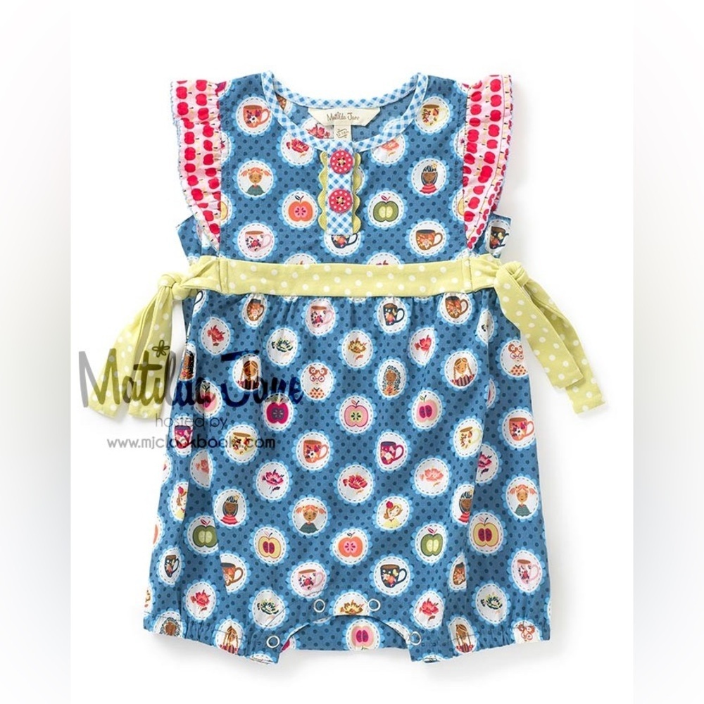 Matilda Jane The Adventure Begins Teacher’s Pet Romper September 2017 size 6-12
